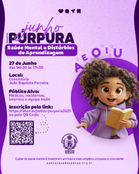 Junho Púrpura – Saúde Mental e Distúrbios de Aprendizagem